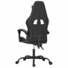 Silla gaming giratoria cuero sintético negro y gris 5