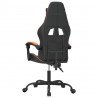 Silla gaming giratoria cuero sintético negro y naranja 5