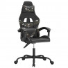 Silla gaming giratoria cuero sintético negro y camuflaje 2
