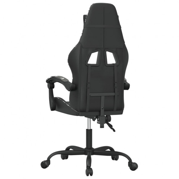 Silla gaming giratoria cuero sintético negro y camuflaje M 5
