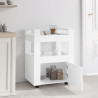 Carrito de cocina madera contrachapada blanco 60x45x80 cm 3
