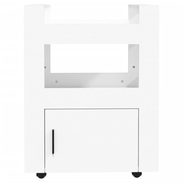 Carrito de cocina madera contrachapada blanco 60x45x80 cm M 5
