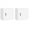 Mesitas de noche de pared 2 uds blanco 50x30x47 cm 2