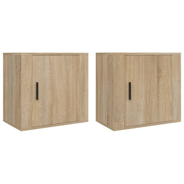 Mesas de cabeceira parede 2 pcs 50x30x47 cm cor carvalho sonoma M 2