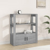 Aparador de madera contrachapada gris Sonoma 80x30x90 cm 1