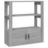 Aparador de madera contrachapada gris Sonoma 80x30x90 cm 2