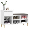 Mueble zapatero madera contrachapada blanco 102x36x60 cm 4