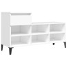 Mueble zapatero madera contrachapada blanco 102x36x60 cm 2