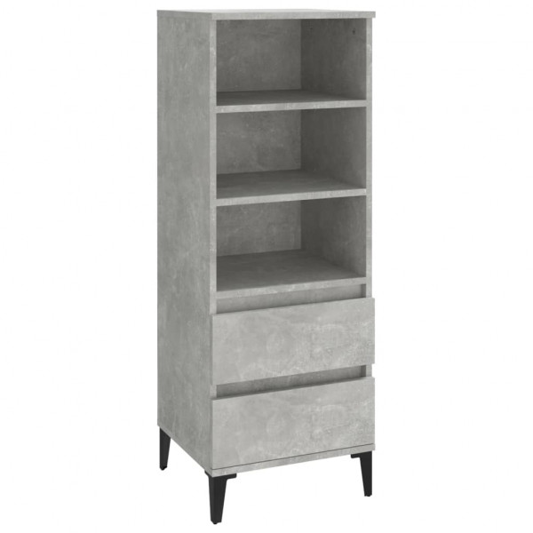 Aparador alto madera contrachapada gris hormigón 40x36x110 cm M 2