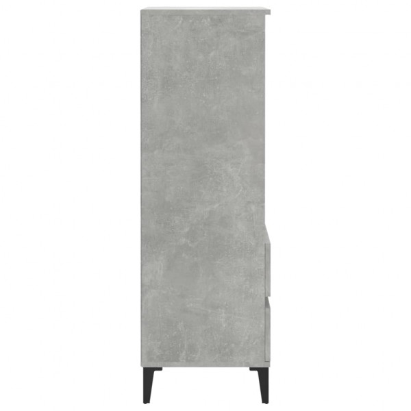 Aparador alto madera contrachapada gris hormigón 40x36x110 cm M 5