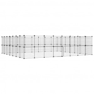 Gaiola p/ animais de 60 painéis c/ porta 35x35 cm aço preto H