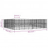 Gaiola p/ animais de 60 painéis c/ porta 35x35 cm aço preto 4