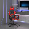 Silla gaming cuero sintético negro y rojo 1