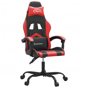 Silla gaming cuero sintético negro y rojo H