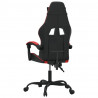 Silla gaming cuero sintético negro y rojo 5
