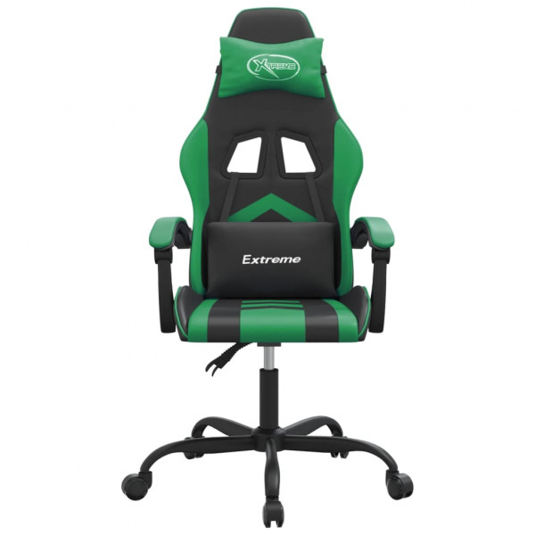Silla gaming cuero sintético negro y verde M 3