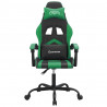 Silla gaming cuero sintético negro y verde 3