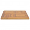 Tablero de mesa cuadrado madera maciza de teca 50x50x2.5 cm 4