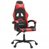 Silla gaming giratoria cuero sintético negro y rojo 2
