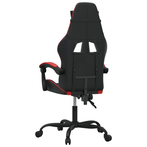 Silla gaming giratoria cuero sintético negro y rojo M 5