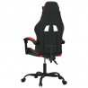 Silla gaming giratoria cuero sintético negro y rojo 5