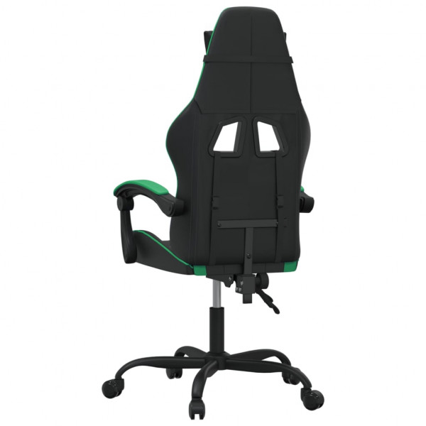 Silla gaming giratoria cuero sintético negro y verde M 5
