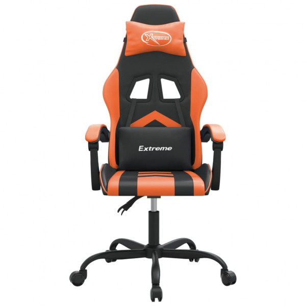Silla gaming giratoria cuero sintético negro y naranja M 3