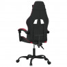 Silla gaming giratoria cuero sintético negro y rojo vino tinto 5
