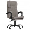 Silla de oficina reclinable de tela gris taupé 2