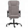 Silla de oficina reclinable de tela gris taupé 3