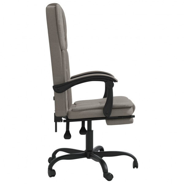 Silla de oficina reclinable de tela gris taupé M 4