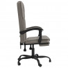 Silla de oficina reclinable de tela gris taupé 4
