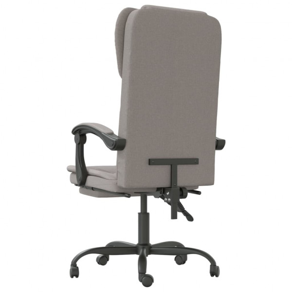 Silla de oficina reclinable de tela gris taupé M 5
