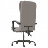 Silla de oficina reclinable de tela gris taupé 5