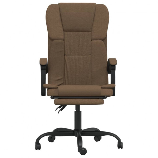 Silla de oficina reclinable de tela marrón M 3