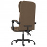 Silla de oficina reclinable de tela marrón 5