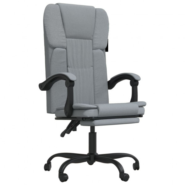 Silla de oficina reclinable de tela gris claro M 2