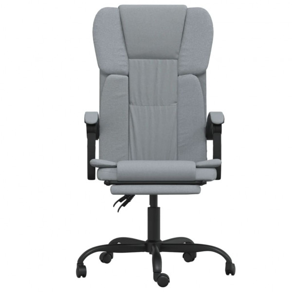 Silla de oficina reclinable de tela gris claro M 3