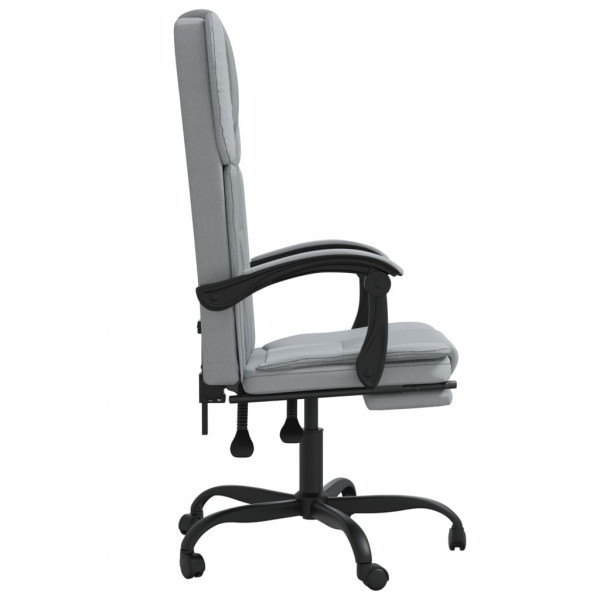 Silla de oficina reclinable de tela gris claro M 4