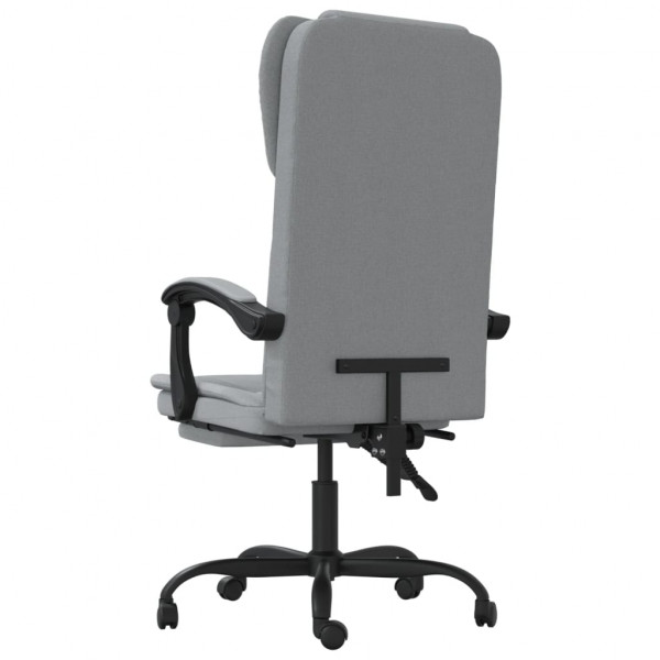 Silla de oficina reclinable de tela gris claro M 5