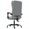 Silla de oficina reclinable de tela gris claro 5
