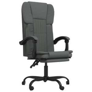 Silla de oficina reclinable de tela gris oscuro H