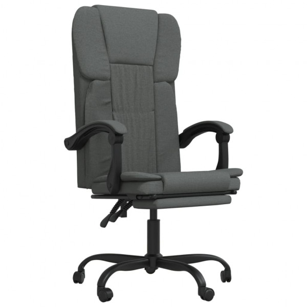 Silla de oficina reclinable de tela gris oscuro M 2