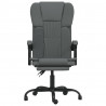 Silla de oficina reclinable de tela gris oscuro 3