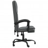 Silla de oficina reclinable de tela gris oscuro 4