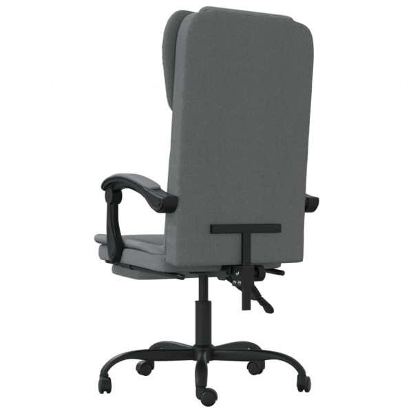 Silla de oficina reclinable de tela gris oscuro M 5
