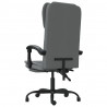 Silla de oficina reclinable de tela gris oscuro 5