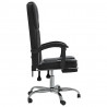 Silla de oficina reclinable cuero sintético negro 4