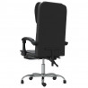 Silla de oficina reclinable cuero sintético negro 5