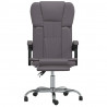 Silla de oficina reclinable cuero sintético gris 3